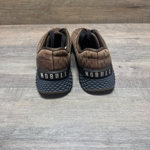 NoBull Perforated Coffee Brown Leather Trainers Women's Size 9 - Picture 3 of 7